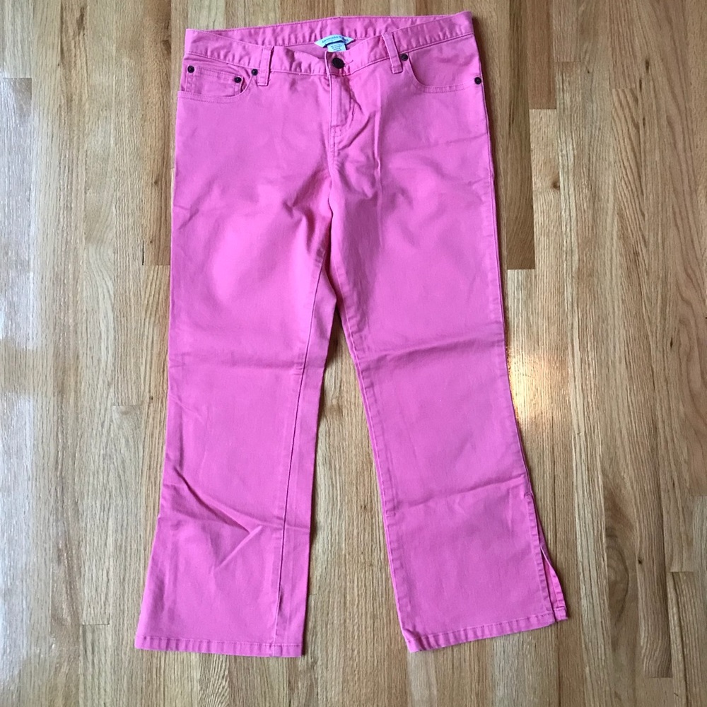 Abercrombie and Fitch Pink Cropped Skinny Jean